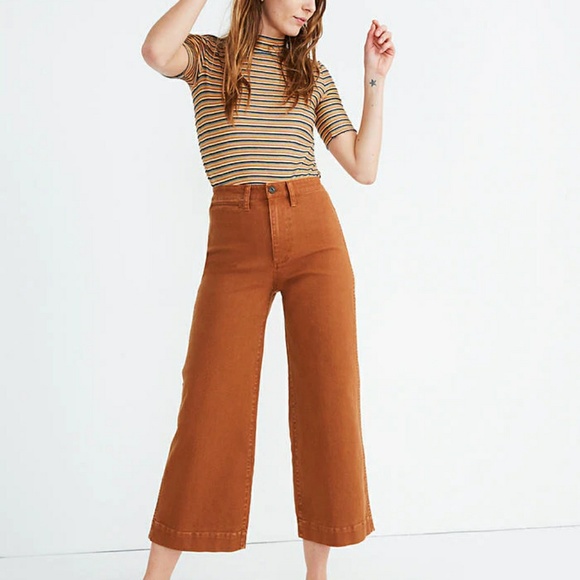 Madewell Denim - Madewell Emmett Wide Leg Crop Pants 35 Hi Waist